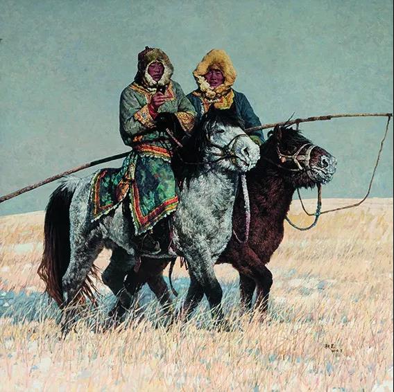 12幅锡林郭勒草原精美画作亮相北京发出辽阔草原的盛情邀请