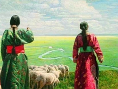 画中的内蒙古大草原