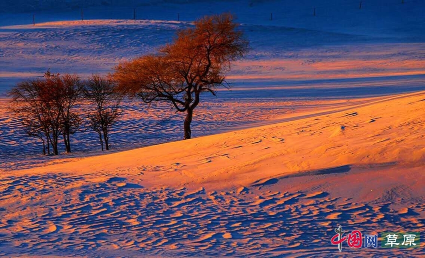 冬日里的内蒙古坝上草原:冰火交融的旖旎风光（原创） 