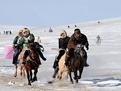 锡盟草原牧民的冬季生活百态